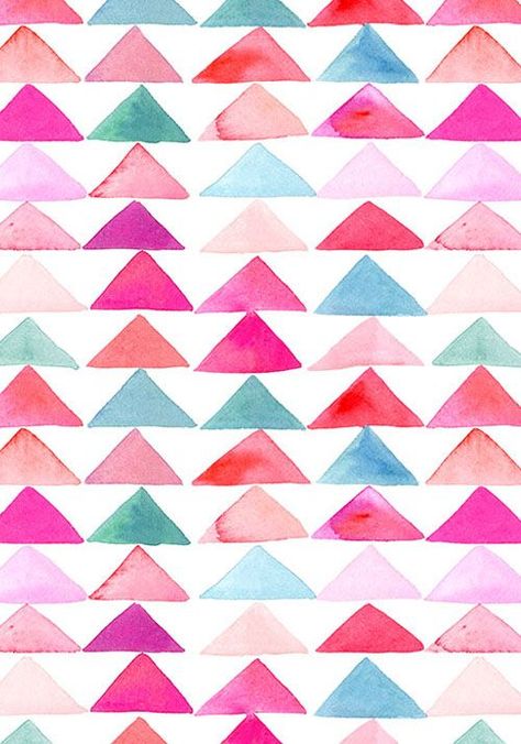 I like this example because it is a Watercolor pattern of triangles which is very light Colored Water, Mulan, Backgrounds Wallpapers, Textile Patterns, Pattern Play, Pretty Patterns, Watercolor Pattern, Cellphone Wallpaper, Pattern Illustration