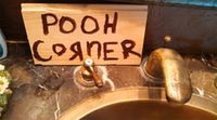 Winnie the pooh sign: pooh corner (for bathroom) Winnie The Pooh Bathroom Ideas, Winnie The Pooh Bathroom Decor, Winnie The Pooh Bathroom, Winnie The Pooh Sign, Disney Bathroom, Pooh Corner, New Bathroom Ideas, Burn It Down, Design Birthday