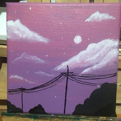 Canvas Aesthetic Painting, Painting Ideas On Canvas Aesthetic, Aesthetic Painting Ideas, Canvas Aesthetic, Painting Ideas On Canvas, Aesthetic Painting, Painting Ideas, The Sky, Acrylic Painting