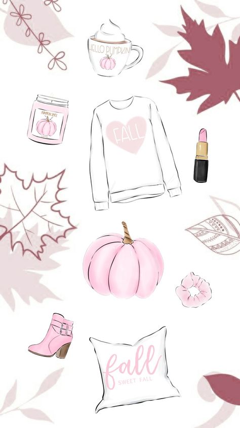 Cute Fall Wallpaper Aesthetic Pink, Light Pink Fall Aesthetic, Pink Fall Phone Wallpaper, Fall Pink Wallpaper, Girly Fall Wallpaper, Pink Fall Backgrounds, Pink Fall Wallpaper Iphone, Pink Fall Aesthetic Wallpaper, Fall Pink Aesthetic