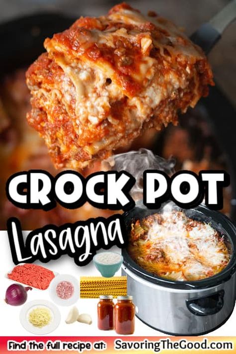 No need to heat up your oven when you make this easy recipe for crockpot lasagna. This slow cooker lasagna recipe is my go-to meal for potlucks or a busy weeknight meal. No longer worry about clean up after baking lasagna in the oven because this crock-pot lasagna cooks self-contained and there is no spillover. Once you make this recipe, regular lasagna will not compare to this version of lasagna. Crockpot Lasagna Recipe, Lasagna Recipe Easy, Lasagna Recipe Slow Cooker, Crockpot Lasagna Easy, Crock Pot Lasagna Recipe, Lazy Lasagna, Baked Lasagna, How To Make Lasagna, Crockpot Lasagna