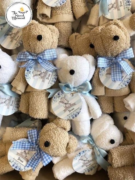 Blue Teddy Bear Baby Shower Theme, Recuerdo Baby Shower Boy, Baby Shower Teddy Bear Centerpieces, Souvenirs Para Baby Shower, Crochet Baby Teddy, Baby Shower Souvenirs Boy, Teddy Bear Ideas, Recuerdo Baby Shower, Baby Shower Souvenirs Girl