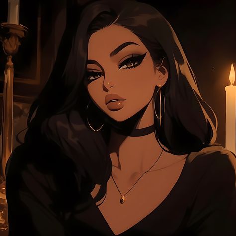 Brunette Pfp, Ocs Ideas, Pfps Icons, Edits Aesthetic, Gothic Glam, Animation Sketches, Dark Look, Pfp Anime, Afro Art