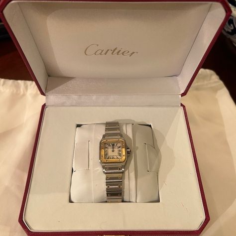 Cartier Santos Galbee Cartier Santos Galbee, Cartier Accessories, Cartier Santos, Quartz Watch, Rolex Watches, Cartier, Rolex, Yellow Gold, Stainless Steel