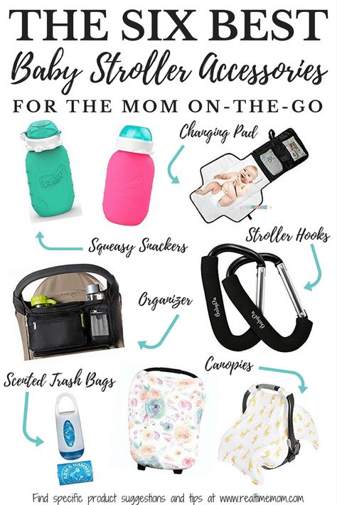 The six best stroller accessories for the mom on the go. This list has it all for the new and soon to be first time mom. #stroller #strolleraccessories #momonthego #newmom #babyregistry #babyregistrymusthaves City Select Stroller, Twin Strollers Infants, Baby Registry Essentials, Best Baby Strollers, Baby Registry Must Haves, Baby Stroller Accessories, Stroller Hooks, Jogging Stroller, Pram Stroller