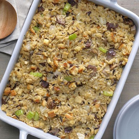 Wild Rice Stuffing Recipes, Vegetarian Thanksgiving Sides, Recipe With Turkey, Rice Stuffing Recipes, Best Thanksgiving Sides, Wild Rice Stuffing, Thanksgiving For Two, Thanksgiving Vegetables Side Dishes, Thanksgiving Vegetable Sides