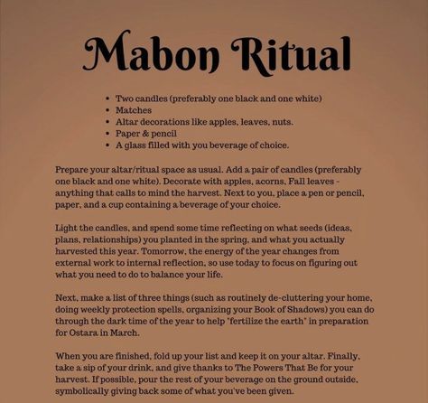 Norse Pagan Mabon, Mabon Bath Ritual, Mabon Ritual Pagan, Mabon Ritual Ideas, Mabon Pagan Holiday, Mabon Ritual Wiccan, Happy Mabon Witches, First Day Of Fall Rituals, Mabon Crafts Witches