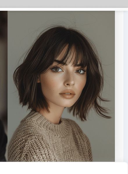 Bob With Bangs Straight Hair, Parisian Bob Round Face, Anne Hathaway Bangs, Copper Bob, Choppy Bob Hairstyles, Caramel Hair, Hair Inspiration Short, Shot Hair Styles, Blonde Hair Looks