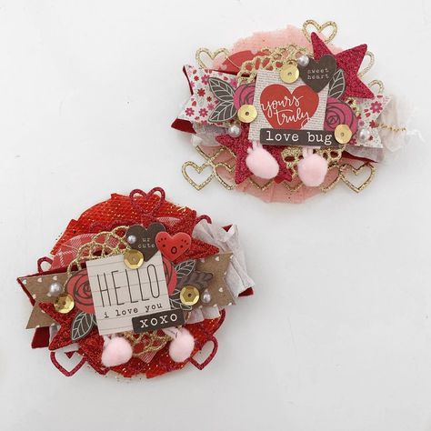 Scrap Embellishments, Embellishment Clusters, Scrapbook Punches, Embellishments Diy, Valentines Scrapbook, Diy Embellishments, Scrapbook Embellishments Diy, Cards Valentines, Victorian Valentines