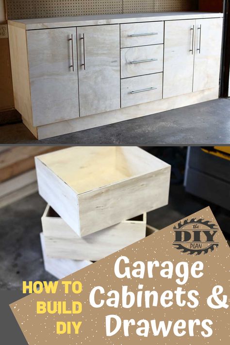 Statistics show that only 30% of us store our cars in the garage. The reason? Too much stuff. So how do we keep our garage organized? What’s the optimal solution that works best for me? So, I decided to start with building DIY Garage Cabinets with Drawers. #diy #freeplans #projects #homedecor #interior #furniture #woodproject #cabinet#doityourself #homeimprovement #storage #garage Build Cabinets, Cabinets With Drawers, Drawers Diy, Diy Garage Cabinets, Diy Garage Storage Cabinets, Storage Garage, Too Much Stuff, Cabinet Plans, Diy Drawers