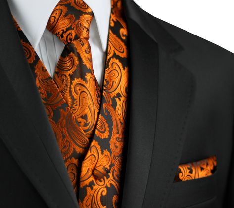 Best Tuxedo, Cool Tuxedos, Beach Wedding Groomsmen, Wedding Groomsmen Attire, Wedding Tux, Prom Tuxedo, Orange Suit, Burnt Orange Weddings, Groom Wedding Attire