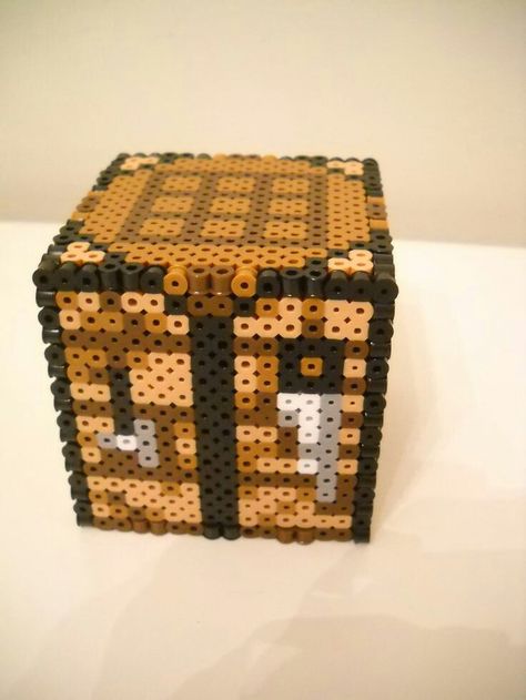 Minecraft Crafting Table Perler Hama Beads Minecraft Essentials, Minecraft Chest, Minecraft Beads, Crafting Table, Hama Beads Minecraft, Pearl Beads Pattern, 3d Perler Bead, Art Perle, Perler Bead Designs