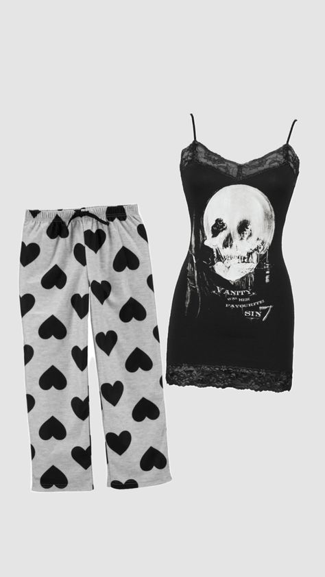 #emo Emo Pjs, Character Info, Emo Fits, Emo Girl, Just Style, Cute Pajamas, Emo Girls, Fit Inspo, Alternative Fashion