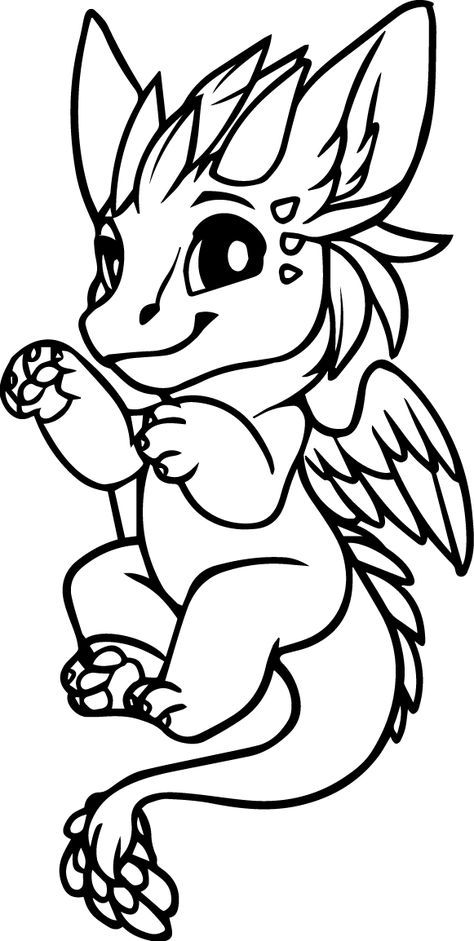 Smoothed Chibi Bases - Furvilla Cartoon Wolf Drawing, Easy Dragon Drawings, Cute Dragon Drawing, Bear Coloring Pages, Canine Art, Cute Doodle Art, Chibi Drawings, Fox Art, Art Prompts