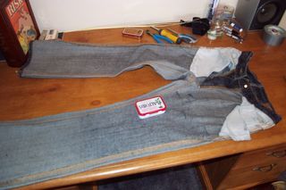 Soften Stiff Jeans: 6 Steps (with Pictures) How To Soften Denim Jeans, How To Soften Stiff Jeans, How To Soften Denim, Destressing Tips Jeans, Power Wheels Truck, Cheap Non-stretch Denim Jeans, Chemical Burn, Stiff Fabric, Fabric Softener Sheets