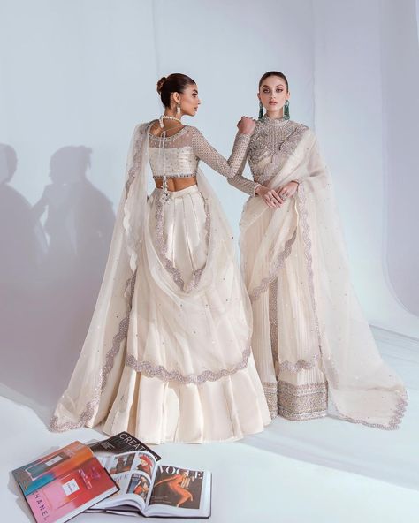 Hussain Rehar (@hussainrehar.official) • Instagram photos and videos Organza Choli, Hussain Rehar, Desi Fits, Wedding Lehenga Designs, Bridal Dress Fashion, Simple Pakistani Dresses, Dress Indian Style, Wedding Lehenga, Lehenga Designs