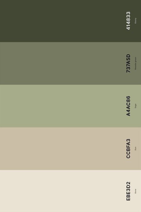 Colors With Forest Green, Green And Beige Color Scheme, Muted Green Palette, Green Goes With What Color, Colours That Go Well With Green, Natural Wall Colors Paint, Color Pallets Green Nature, Green Wood Color Palette, Neutrals And Green Color Palette