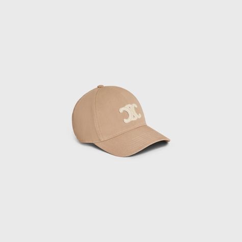 TRIOMPHE BASEBALL CAP IN COTTON - Beige | CELINE Celine Cap, Celine Hat, Luxury Hats, Fragrance Bottle, Fragrance Samples, Handbags Leather, Head Accessories, Boutique Online, Leather Goods