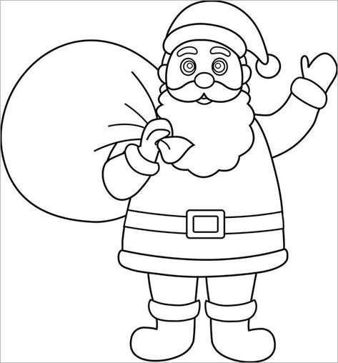 Santa, Christmas Pictures to Color, Christmas Coloring Page, FREE Coloring Page Template Printing Printable Christmas Coloring Pages for Kids, Santa Claus Santa Claus Drawing Easy, Bird Drawing For Kids, Santa Claus Drawing, Santa Coloring, Outline Pictures, Santa Claus Pictures, Art Inspiration Easy, How To Draw Santa, Santa Coloring Pages