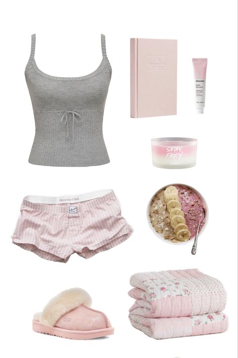 Cute Pajamas For Women Aesthetic, Outfit Ideas Pajamas, Sleep Wear Outfit, Girly Pjs, Pyjamas Outfit, Lounge Wear Aesthetic, Pjs Aesthetic, Cute Pajama Outfits, Cute Pijamas