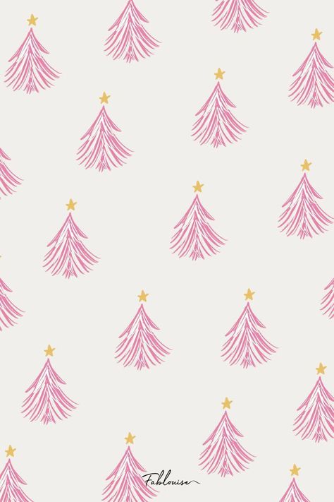 Fablouise Wallpaper Christmas, Preppy Christmas Paintings, Preppy Winter Wallpaper, Aesthetic Pink Christmas Wallpaper, Boho Christmas Wallpaper Iphone, Pink Christmas Tree Wallpaper, Christmas Wallpaper Preppy, Fablouise Wallpaper, Christmas Wallpaper Aesthetic Pink