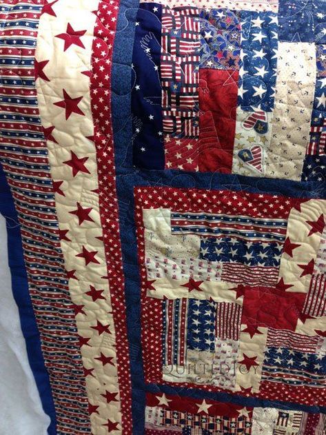 Veteran Quilts, Guy Quilts, White And Blue Quilt, American Flag Quilt, Quilts Of Valor, Flag Quilt, Blue Quilt, Red And White Quilts, Rag Quilts