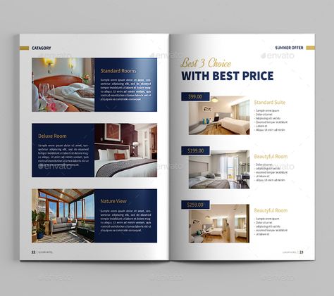 Luxury Hotel Brochure #Luxury, #Hotel, #Brochure Hotel Catalog Design, Hotel Brochure Design Layout, Luxury Hotel Brochure, Hotel Brochure Design, Hotel Presentation, Brochure Sample, Serena Hotel, Architecture Brochures, Real Estate Brochure