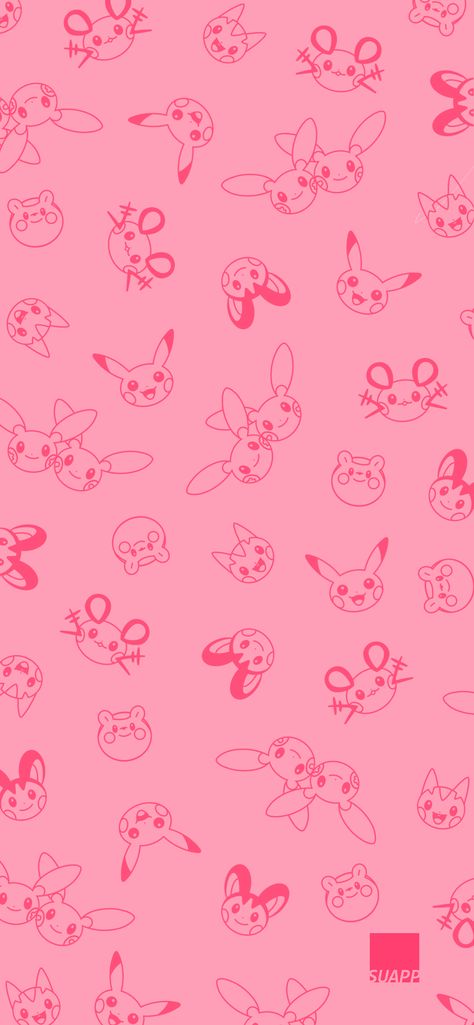 Pink Pokemon Background, Kawaii Wallpaper Pokemon, Pokemon Wallpaper Pattern, Pink Pokémon Wallpaper, Phone Backgrounds Pokemon, Pikachu Lockscreen, Pokemon Pink Aesthetic, Pastel Pokemon Wallpaper, Pokemon Lockscreens