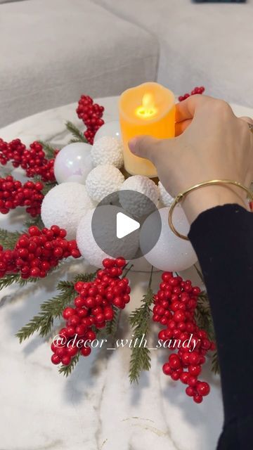 Sandy on Instagram: "Christmas centerpiece 

#diy #diydecor #diydecoration #christmas #christmasdecor #christmasdiy #centerpieces #centerpiecesideas #christmascenterpiece #candleholder #homedecor #homeimprovement #homedecoration #homeinterior #christmasinspiration" How To Make A Christmas Centerpiece Table Decorations, Snowman Centerpiece Ideas Diy Christmas, Diy Centerpieces For Christmas, Christmas Craft Centerpieces, Diy Christmas Centerpieces For Round Table, Xmas Centerpiece Ideas Diy, Diy Centerpieces Christmas, Diy Christmas Centerpieces Cheap, Christmas Decor Table Centerpieces