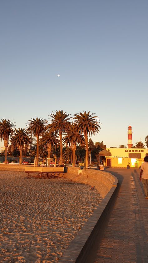 Lighthouse Swakopmund Namibia Aesthetic, Swakopmund Namibia, Namibia Travel, Dark Materials, His Dark Materials, Handmade Paper Crafts, 2025 Vision, Sunset Pictures, Sky Photography