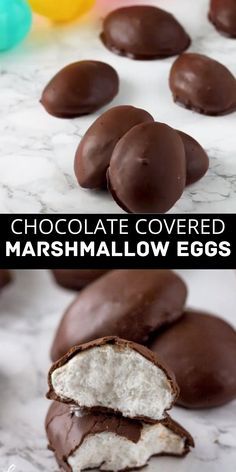 Marshmallow Eggs Recipe, Easter Candies Homemade, Homemade Chocolate Covered Marshmallows, Marshmallow Easter Treats, Chocolate Covered Easter Eggs, Homemade Chocolate Easter Eggs, Chocolate Cover Marshmallow, Marshmallow Easter Eggs, Buckeye Fudge