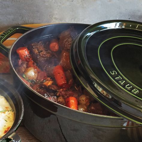 Staub Recipe, Braised Recipes, Sur La Table Recipes, Staub Dutch Oven, Cocotte Recipe, Staub Cookware, Recipes Beef, Dutch Oven Recipes, French Cooking