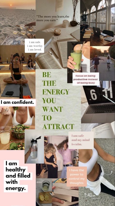 Girl Vision Board, Fitness Vision Board, Vision Board Examples, Vision Board Images, Healthy Mood, Moodboard Inspiration, Dream Vision Board, Vision Board Affirmations, Vision Board Manifestation