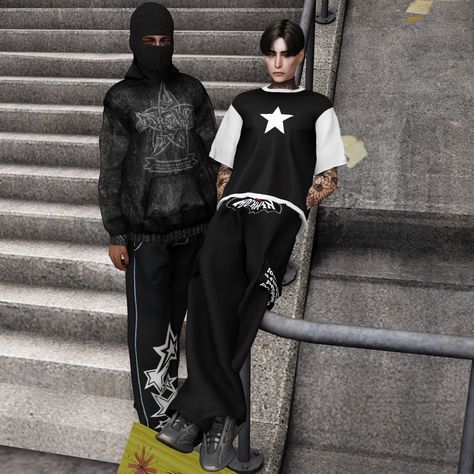 Male Hoodie Sims 4 Cc, Opiumcore Sims 4 Cc, Sims 4 Chrome Hearts, Thug Clothes, Male Hoodie, Male Sims, Sims 4 Men Clothing, Sims 4 Male Clothes, Cc Shopping