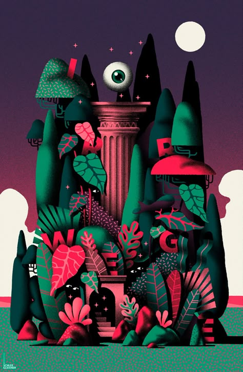 Surreal Illustrations by Max Löffler - Inspiration Grid | Design Inspiration Modern Art Deco Design, Illustration Photo, 캐릭터 드로잉, Poster Artwork, Creative Illustration, China Travel, Arte Popular, Illustrations And Posters, Freelance Illustrator