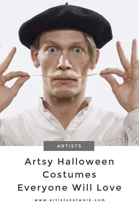 Check out these fabulously artful Halloween costumes! Artsy Costume Ideas, Surreal Costume Ideas, Art Inspired Halloween Costumes, Artist Costume Ideas, Artsy Halloween Costume, Artsy Costumes, Art Costume Ideas, Artist Halloween Costume, Indie Halloween