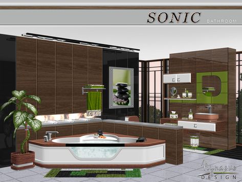 Sonic Bathroom, Die Sims 4, Corner Bath, Toilet Sink, Casas The Sims 4, Sims 4 Update, Sims 4 Cc Furniture, Bathroom Spa, Sims 4 Build