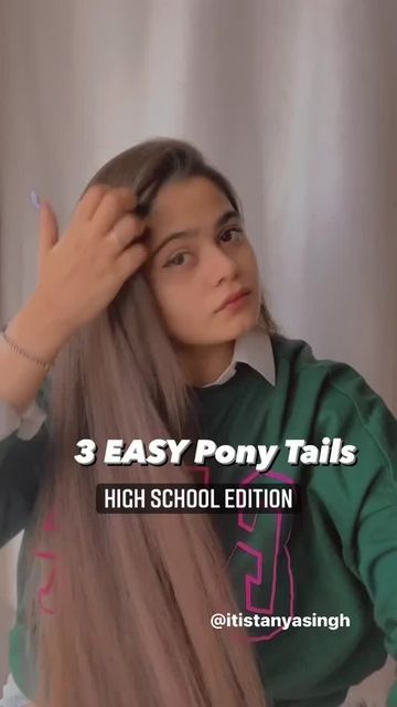 College Hairstyles Easy, Easy Ponytail, Ponytail Ideas, Quick Hairstyles For School, College Hairstyles, Birthday Wishes With Name, School Formal, Layered Bob Haircuts, Ponytail Hairstyles Easy