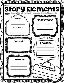 Summary Graphic Organizer, Author's Purpose Worksheet, Story Elements Graphic Organizer, Story Summary, Character Trait Worksheets, Context Clues Worksheets, Fiction Story, Reading Comprehension Strategies, Third Grade Reading