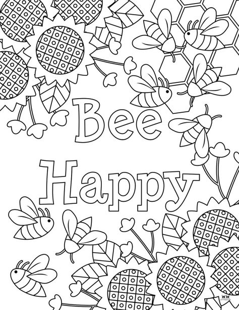 Choose from 40 different Bee Coloring Pages for the perfect spring activity for your little ones. All pages are 100% FREE and can be printed from home. Bee Coloring, Animal Homes, Memorial Day Coloring Pages, Different Bees, Printable Flower Coloring Pages, Spring Activity, Bee Printables, Bee Coloring Pages, Easter Printables Free