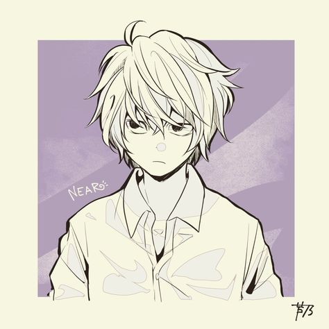 Nate River Fanart, Near Fanart, Deat Note, Nate River, Perspective Drawing Lessons, River Art, Owari No Seraph, Perspective Drawing, Black And White Aesthetic