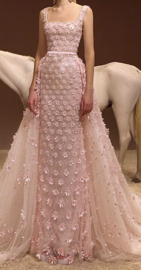 Georges Hobeika Bridal, Gown Aesthetic, Runway Gowns, Ellie Saab, Dress Code Wedding, Fancy Gowns, Georges Hobeika, Dream Wedding Ideas Dresses, Pink Gowns