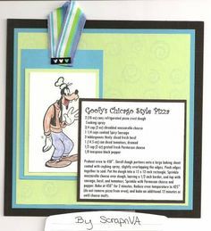 disney recipe - Homemade Cards, Rubber Stamp Art, & Paper Crafts - Splitcoaststampers.com Goofy Movie Pizza, Disney Baking, Disney Inspired Recipes, Disney Themed Food, Disney Dishes, Disney Inspired Food, Disney Desserts, Disney Dinner, Disney Movie Night