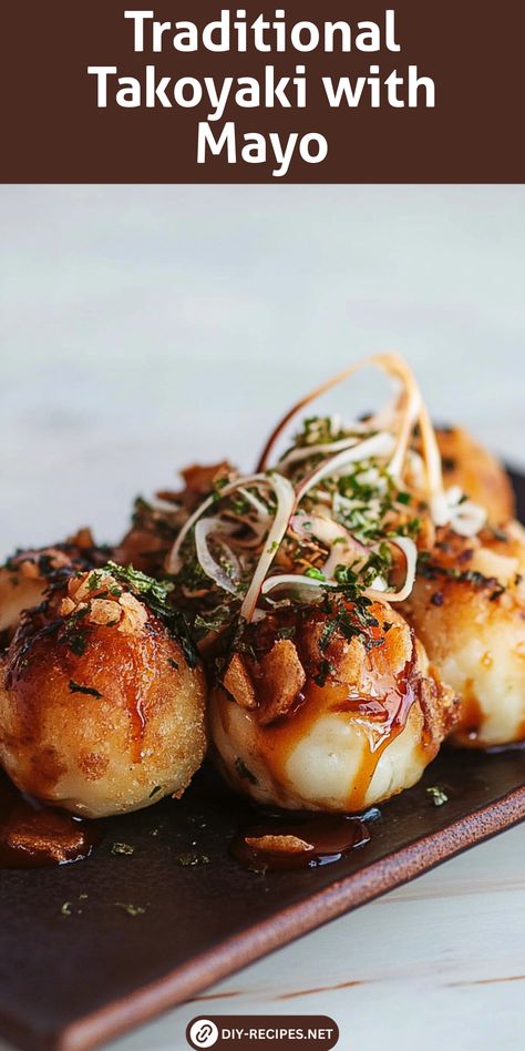 Master the art of Takoyaki with this simple guide! Octopus and green onions wrapped in crispy batter, finished with Japanese mayo, takoyaki sauce, and bonito flakes. It’s a Japanese street food classic! Takoyaki Recipe How To Make, Takoyaki Aesthetic, Japanese Mayo Recipe, Taiyaki Recipe, Takoyaki Recipe, Takoyaki Sauce, Japanese Mayo, Unagi Sauce, Bonito Flakes