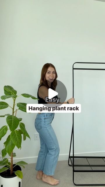 Rental Friendly Plant Hanging, Houseplant Tips, Clothing Racks, Gardening Outfit, Move It, Bottom Shelf, The Rack, Hanging Plants, Clothing Rack