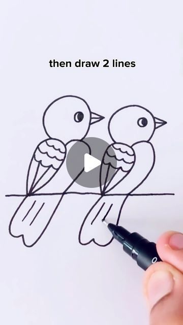 Creative Drawing for kids on Instagram: "Easy Bird Drawing #reels #draw #drawing #art" Easy Bird Drawing For Kids, Birds Drawing Easy For Kids, Kid Drawing Ideas, Little Bird Drawing, Kids Drawing Easy, Easy Bird Drawing, Drawing Reels, Bird Drawing For Kids, Birds For Kids