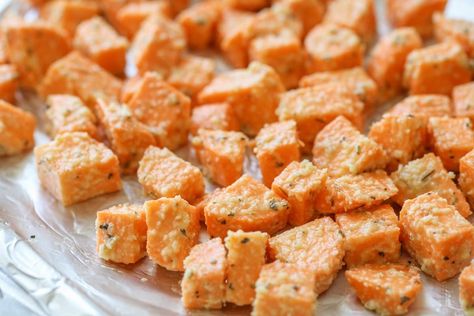 How To Cook Frozen Sweet Potato Cubes In Oven - Recipes.net Frozen Sweet Potatoes, Baked Sweet Potato Cubes, Parmesan Sweet Potatoes, Orange Vegetables, Sweet Potato Cubes, Cooking Sweet Corn, Roasted Sweet Potato Cubes, Potato Cubes, Oven Roasted Sweet Potatoes