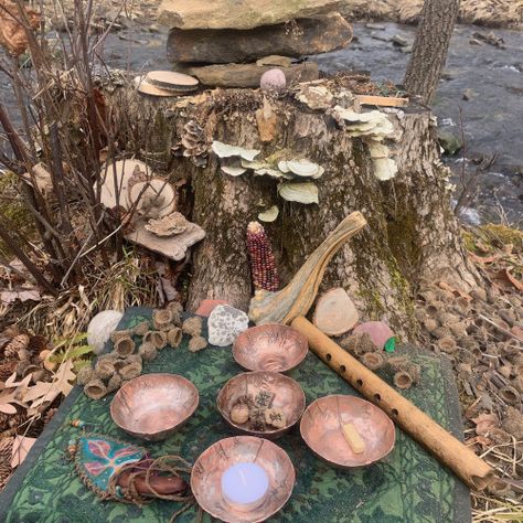 land healing | The Druid's Garden Water Healing, Stone Cairns, Sacred Water, Altar Ideas, Sacred Plant, Healing Waters, Aesthetic Garden, Ritual Tools, Garden Aesthetic