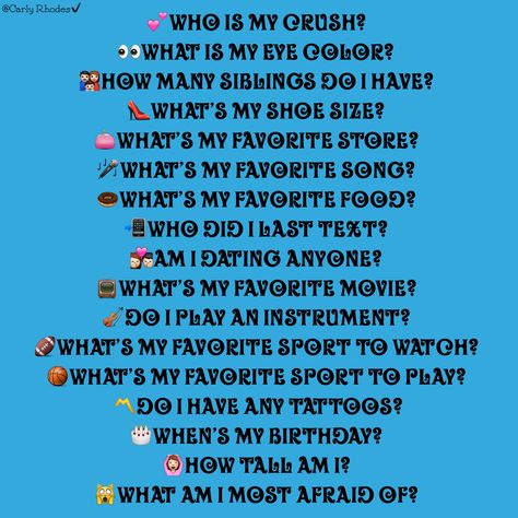 Comment! :) whoever gets 5 right about me will get a shoutout and follow Soulmate Questions, Bff Questions, Snapchat Questions, Friend Quiz, Pointing Fingers, Question Game, Fun Questions To Ask, Chat Board, Can't Sleep