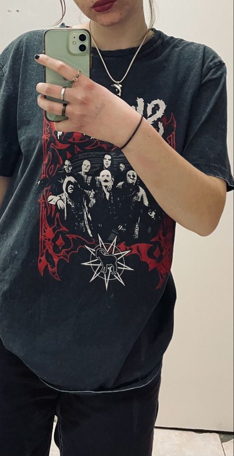 Slipknot Shirt Outfit, Slipknot, Shirt Outfit, Fashion Inspo, T Shirt